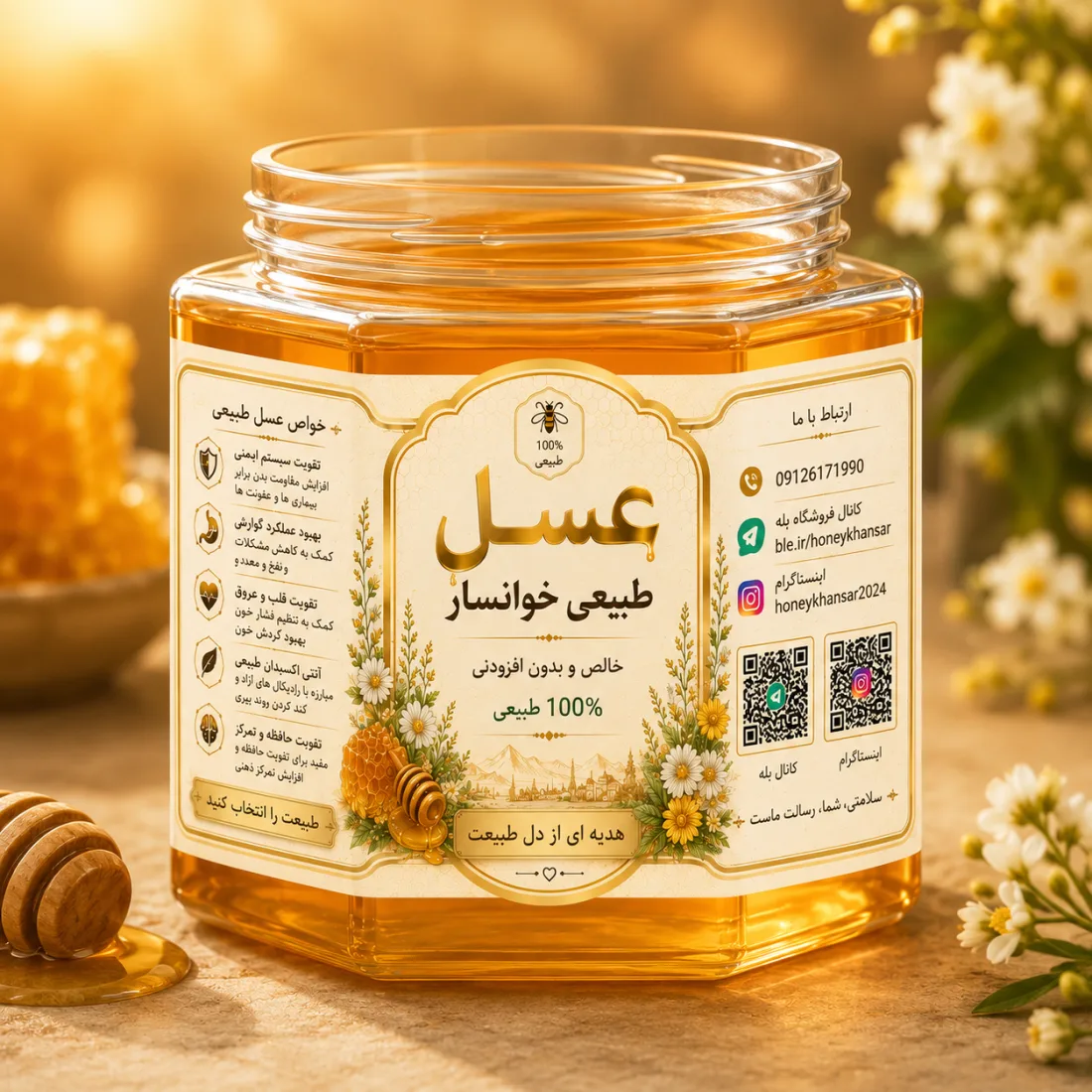بسته‌بندی عسل چهل گیاه خوانسار
